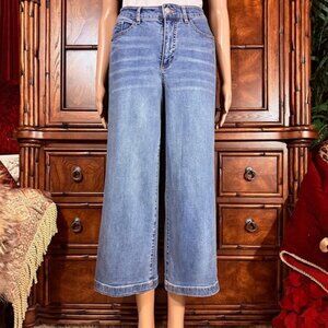G by Giuliana Vintage Wash Cotton Stretch Denim Gaucho